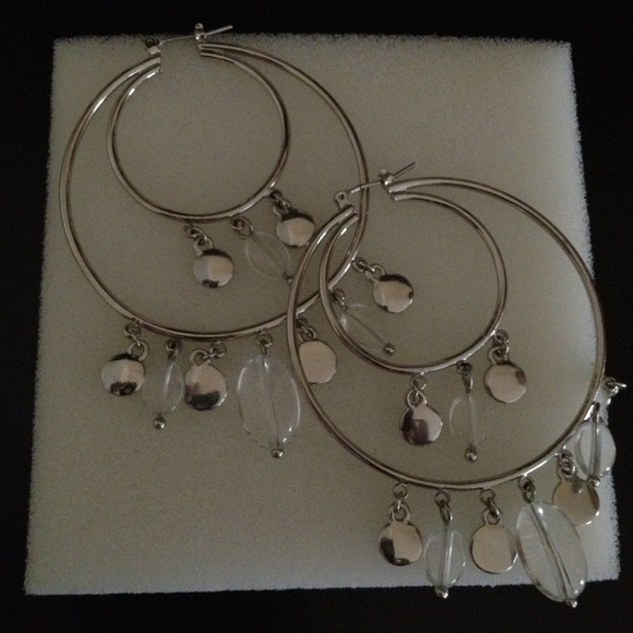 Guess Silver Hoop Earrings