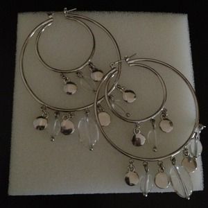 Guess Silver Hoop Earrings