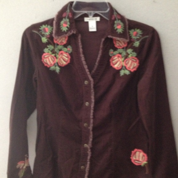 Harold's dark brown jacket