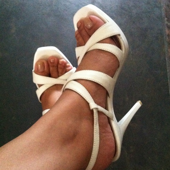 BUNDLE for @joey9654-white heels and black wedges