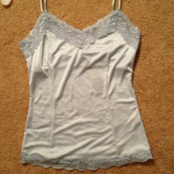 💕BUNDLED💕The Limited: Blue polka dot lace cami