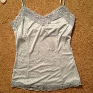 💕BUNDLED💕The Limited: Blue polka dot lace cami