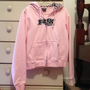 Fox pink zip up hoodie