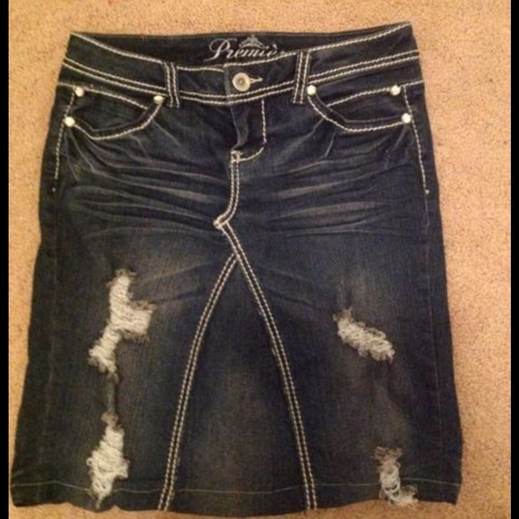 5/6 jean skirt