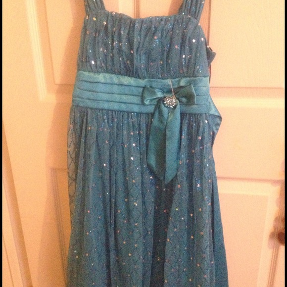 Teal/blue dress gorgous SOLD