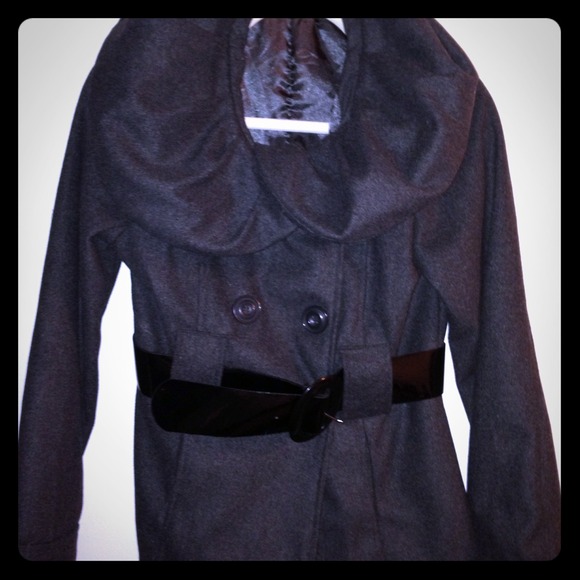 Dark charcoal wool coat