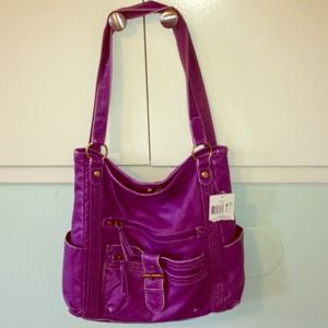 Purple hobo bag