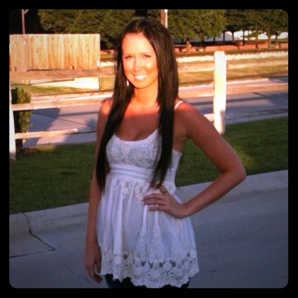 White lace baby doll tank! NWOT