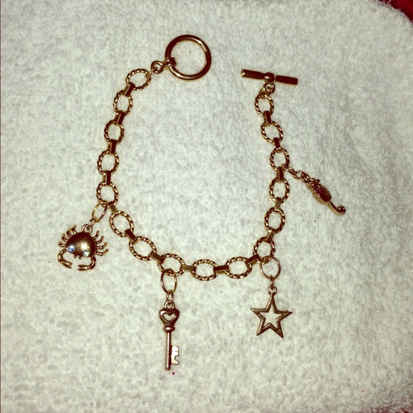 Gold plated charm bracelet long lasting !!
