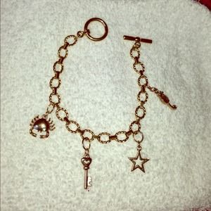 Gold plated charm bracelet long lasting !!