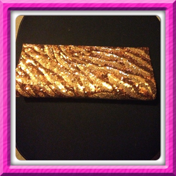 Gold and bronze Nordstrom clutch.