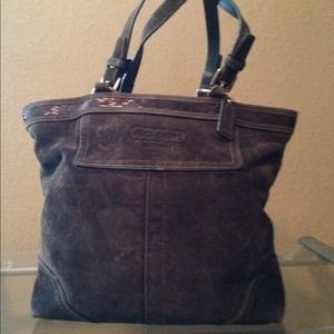 Coach bag suede