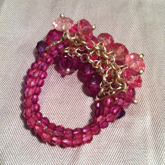 LOLA Stretch Pink Beaded Bracelet - Picture 4 of 4