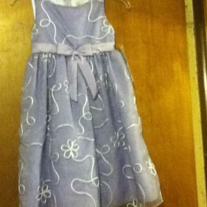 Purple And White Childrens Dress