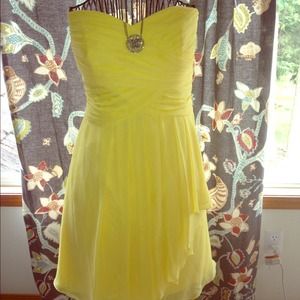 David's bridal yellow dress.
