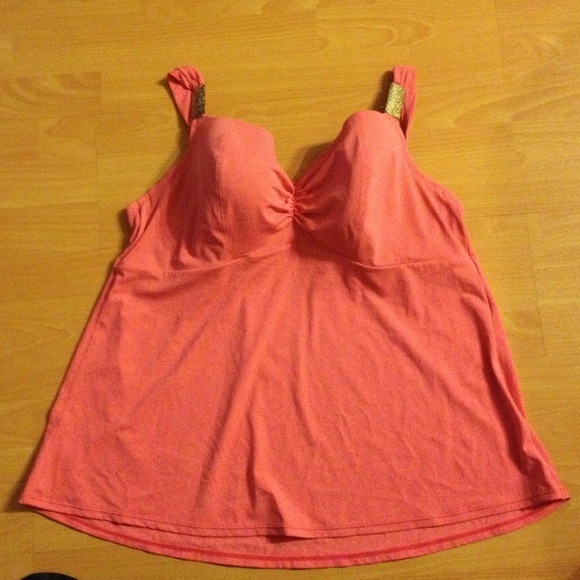 42DDD Lane Bryant Bathing Suit Coral Top