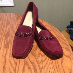 Maroon suede dress shoes