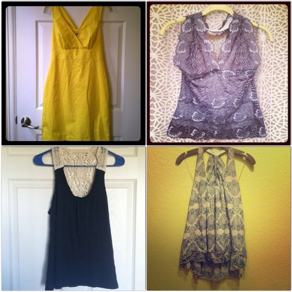 J Crew Dress & 3 Tops