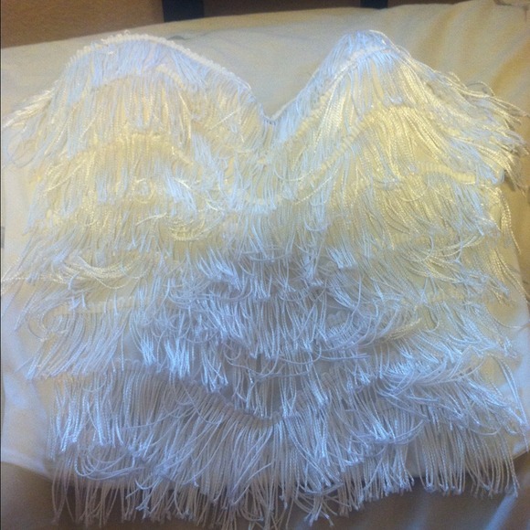 Costume made fringe sweetheart corset