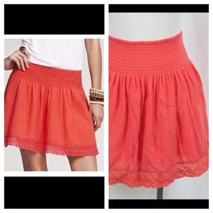Express Coral Crochet trimmed skirt!