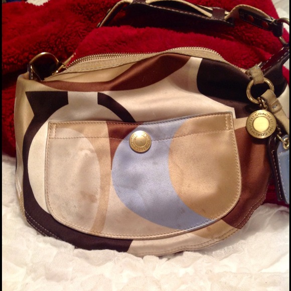 🎉Reduced🎉Authentic Silk Coach Hobo purse