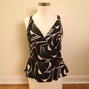 Brand new silk peplum top
