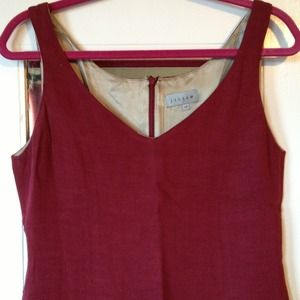 Cranberry silk cocktail/day dress.
