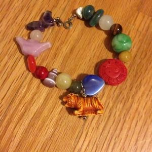 Handmade lucky charm Tiger bracelet