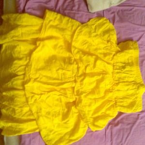 Halter top yellow short dress