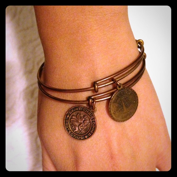 *reserved* Alex and Ani Brass/Gold Wire Bangles