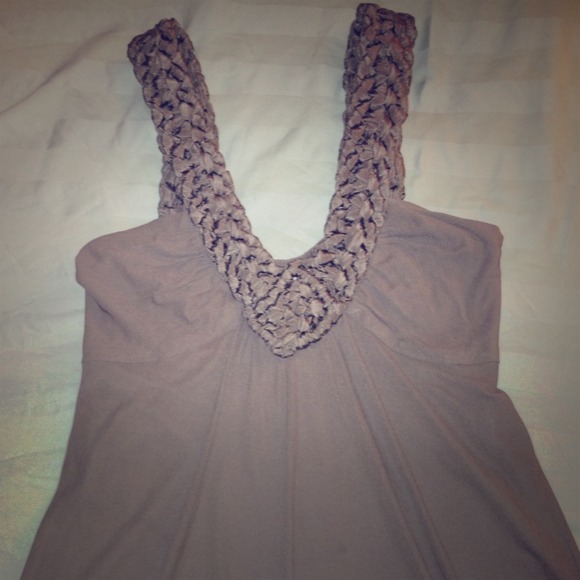 Silk braided empire top
