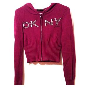 $30 Plum purple cropped sweater jacket