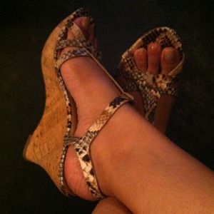 $$Snake Print Wedges