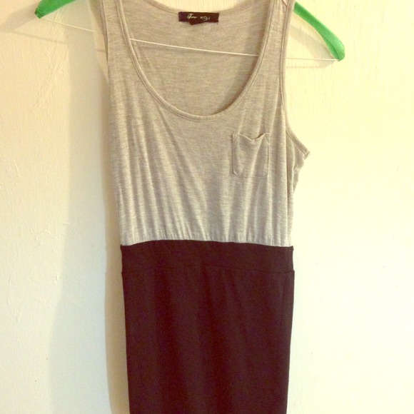 Casual gray and black dress