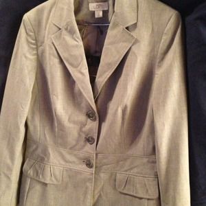 Gray Ann Taylor Suit, Jacket/Pants