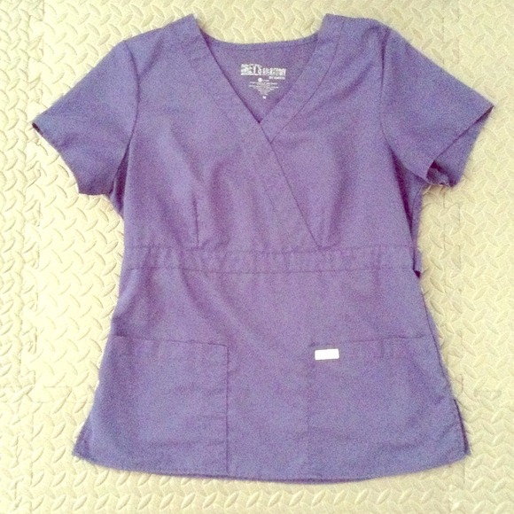 SOLD- Grey's Anatomy Navy Blue Scrub Top