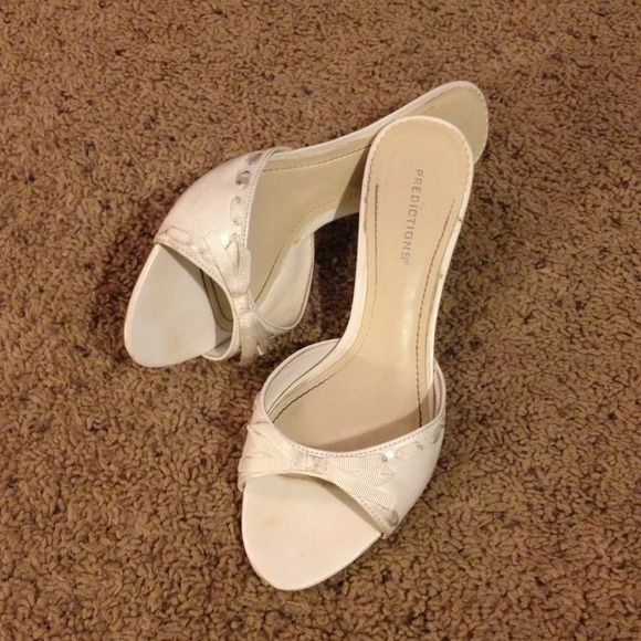 Simple white heels