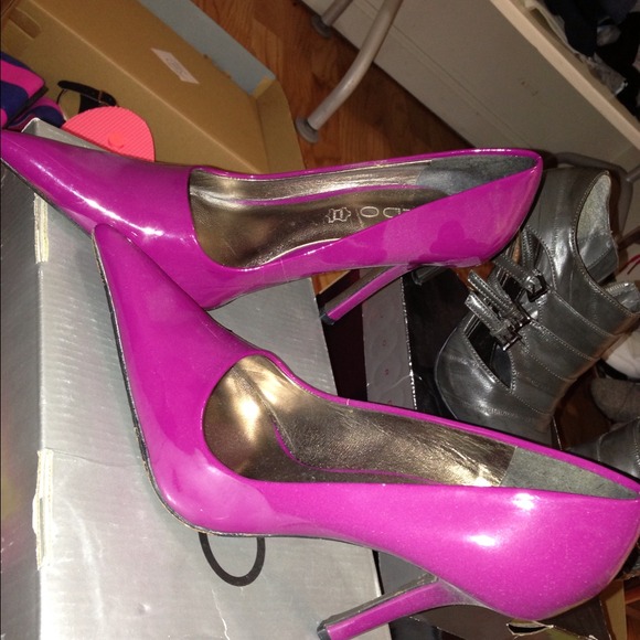 Aldo purple/ burgundy heels ...