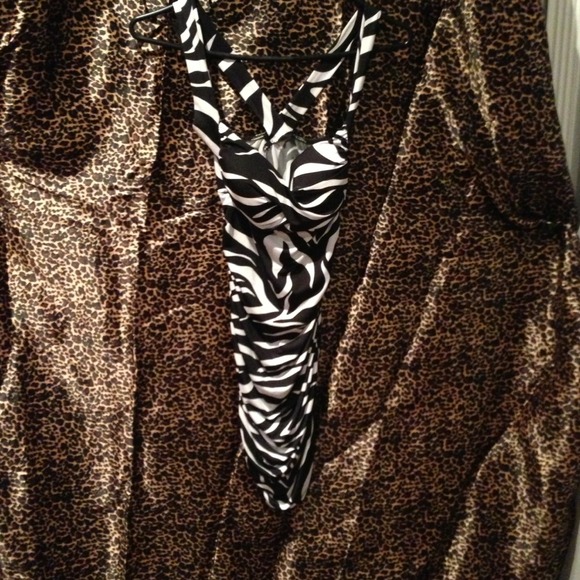 Zebra print party dress