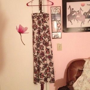 🌊Floor length, coral flowers pattern🌊