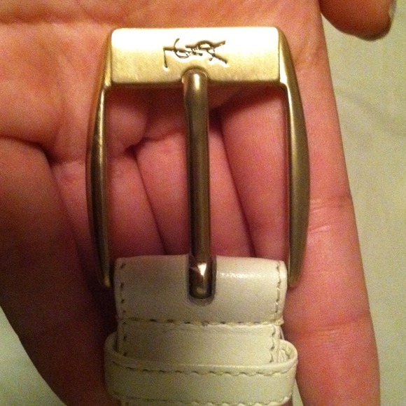 Yves Saint Laurent white belt