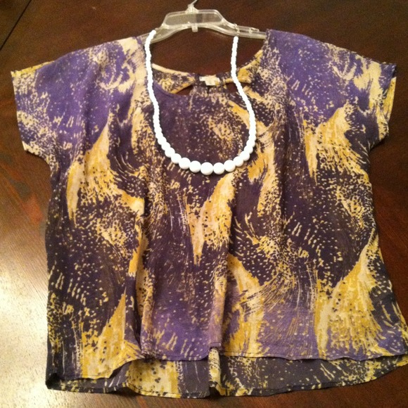 $$Sheer Boxy Blouse