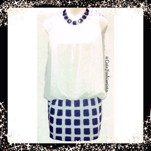 💢SOLD💢NWT One Piece White Sheer top Mini Dress