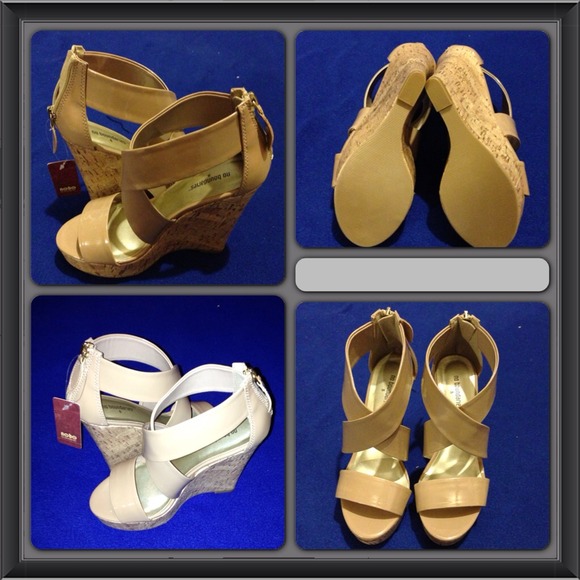 Brand new nude color wedge sandal size 5-6