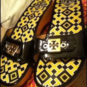 Authentic Tory burch wooden clogs