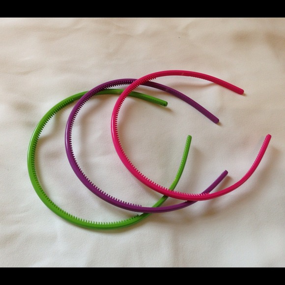 Set of 3 multi-colored skinny headbands - Picture 2 of 2