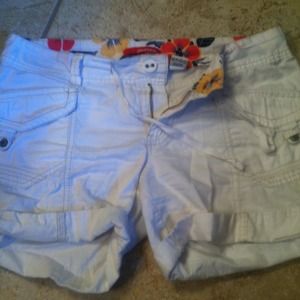 Perfect for summer, boyfriend style white shorts