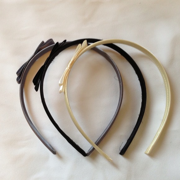 Set of 3 headbands with mini bows - Picture 2 of 2