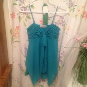 Cute Turquoise/Teal Spaghetti Strap Top