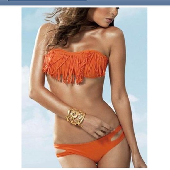 Orange tassel bikini (never worn)